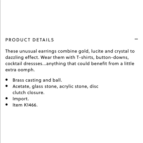 J.crew Lucite and crystal shield earring - Picture 5 of 9